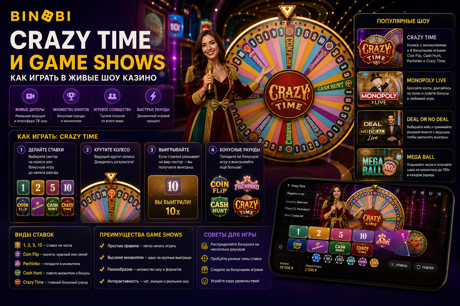 Crazy Time dan Game Shows: cara bermain live show kasino